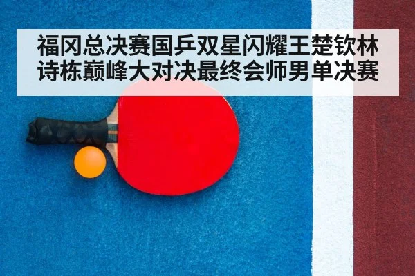 福冈总决赛国乒双星闪耀王楚钦林诗栋巅峰大对决最终会师男单决赛